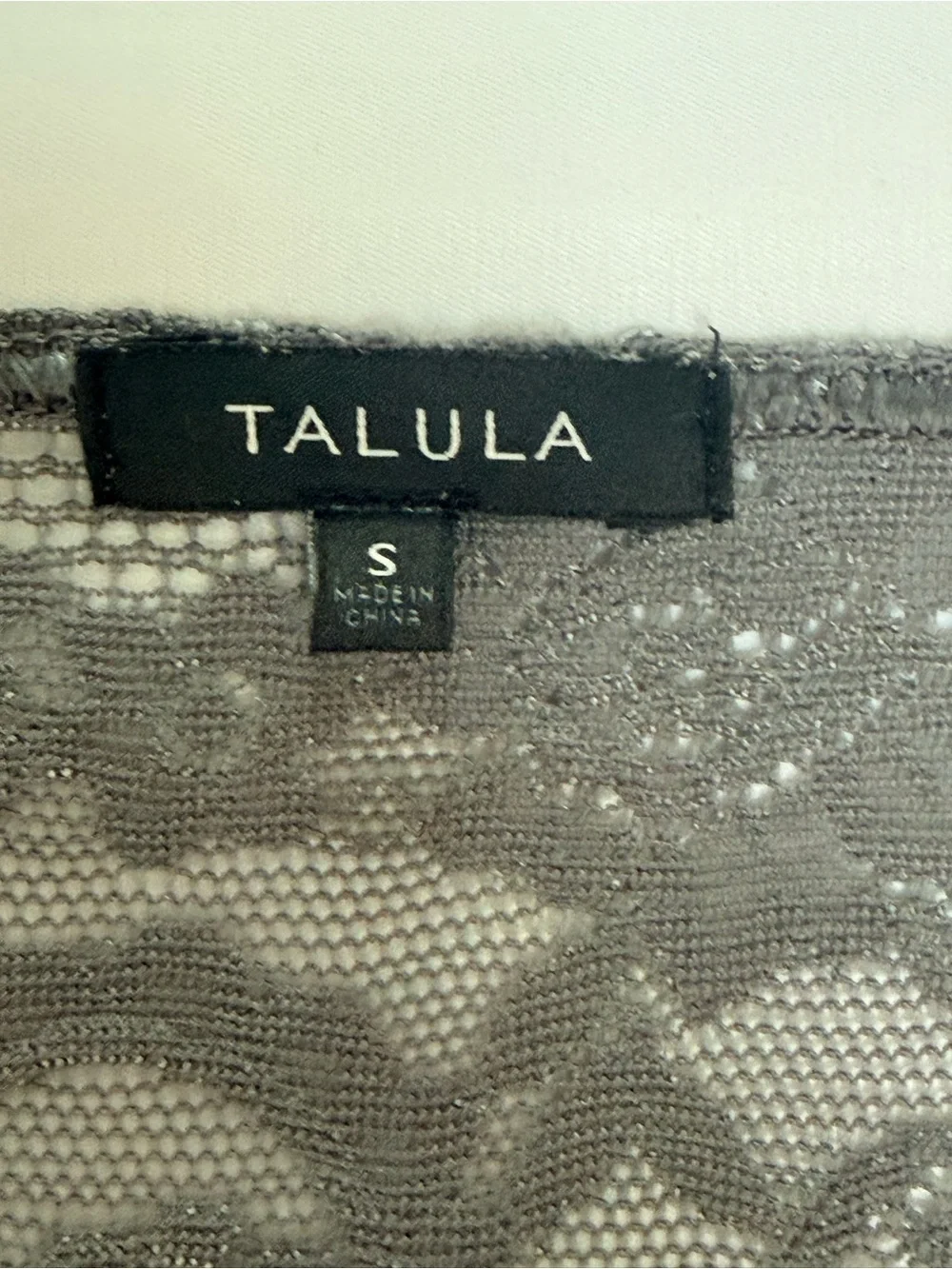 Aritzia Talula Grey Lace Long Sleeve Top Romantic Sheer Y2K - Picture 4 of 9